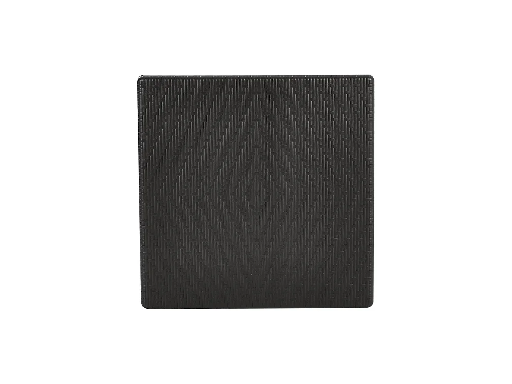 Black Square Folding Rattan Effect Garden Bistro Table 61cm