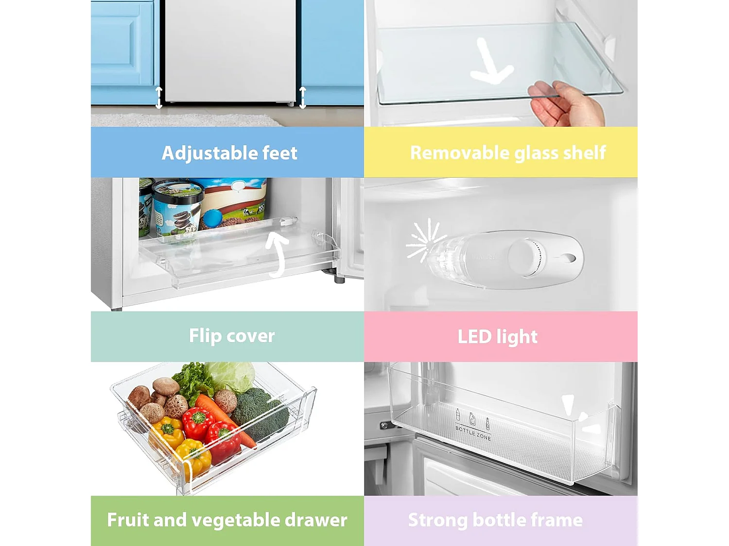 Comfee White 174L Freestanding Low Frost Fridge Freezer