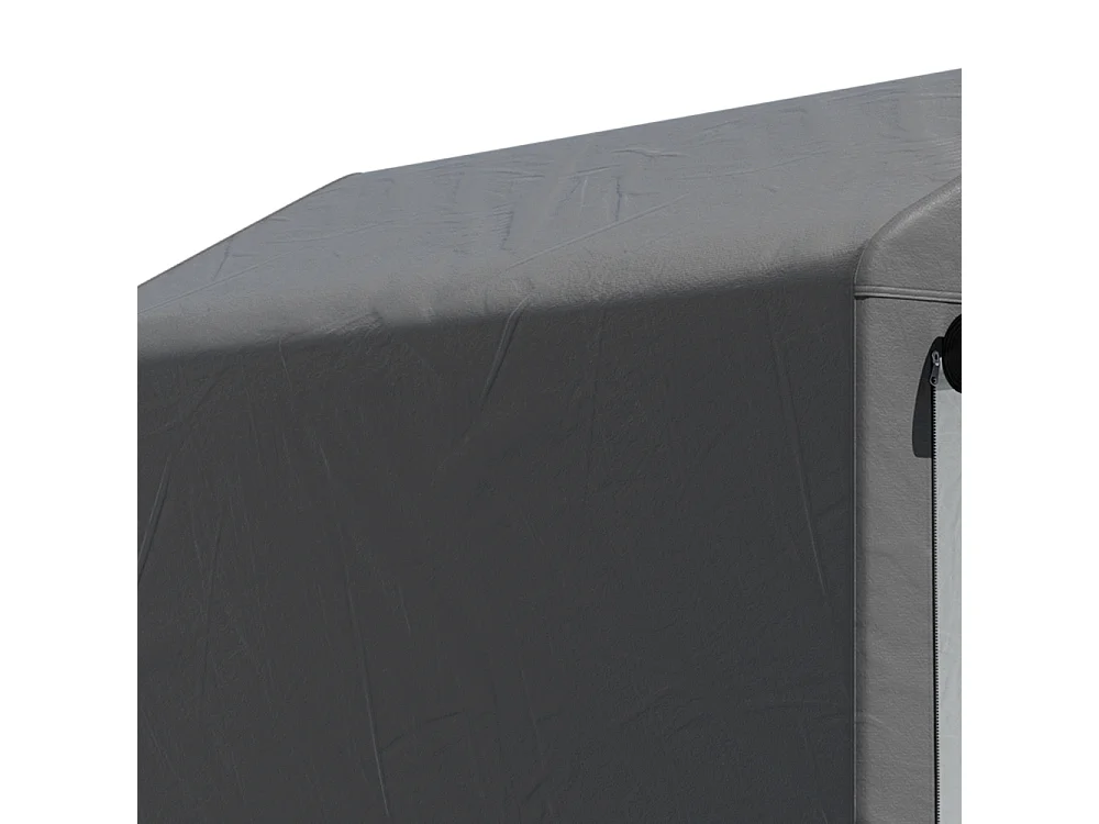 4 x 6ft Dark Grey Portable Garden Storage Shed with Roll-Up Door