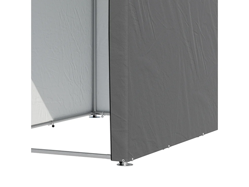 4 x 6ft Dark Grey Portable Garden Storage Shed with Roll-Up Door