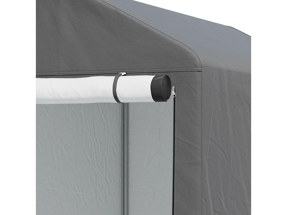 4 x 6ft Dark Grey Portable Garden Storage Shed with Roll-Up Door