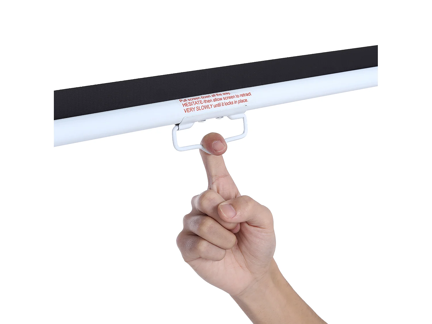 84 Inch Manual Pull Down Projector Screen 4:3 Wall or Ceiling Mounted