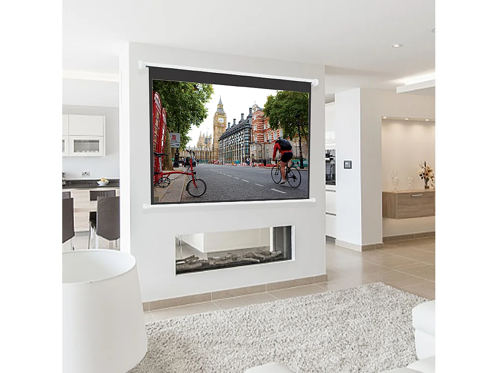 120 Inch Electric Projector Screen with Remote 4:3 Wall or Ceiling Mounted