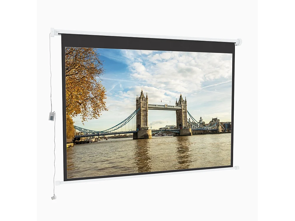 120 Inch Electric Projector Screen with Remote 4:3 Wall or Ceiling Mounted
