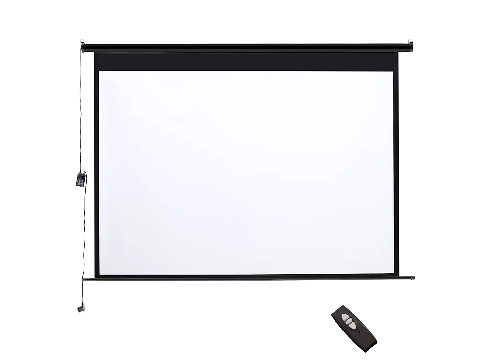 100 Inch Electric Projector Screen with Remote 4:3 Wall or Ceiling Mounted