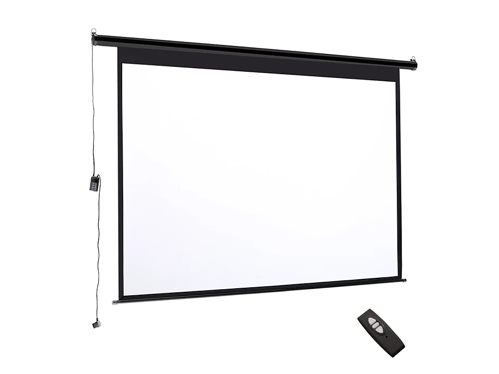 100 Inch Electric Projector Screen with Remote 4:3 Wall or Ceiling Mounted
