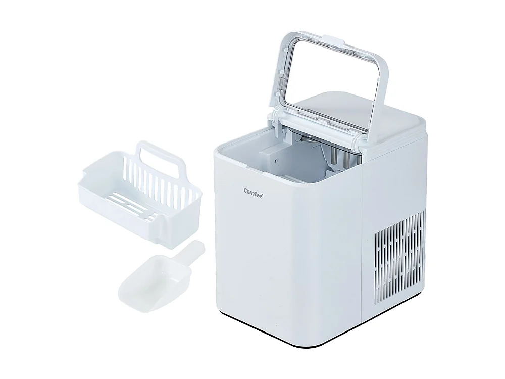 Comfee White Ice Maker Machine 12kg per Day with Self Cleaning Function