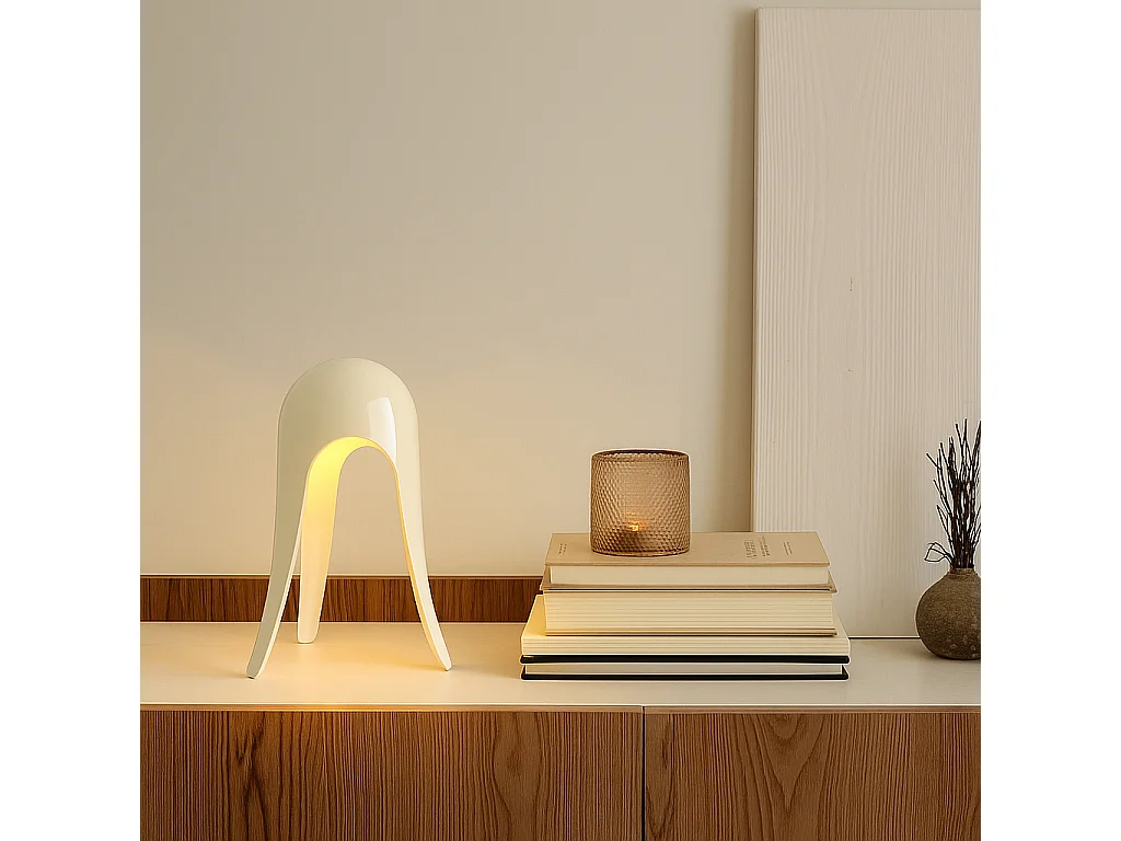 OMNIEXA Crème witte Tafellamp Dayana