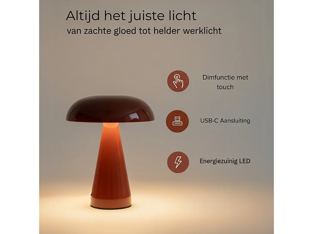 OMNIEXA Rode Tafellamp Alba