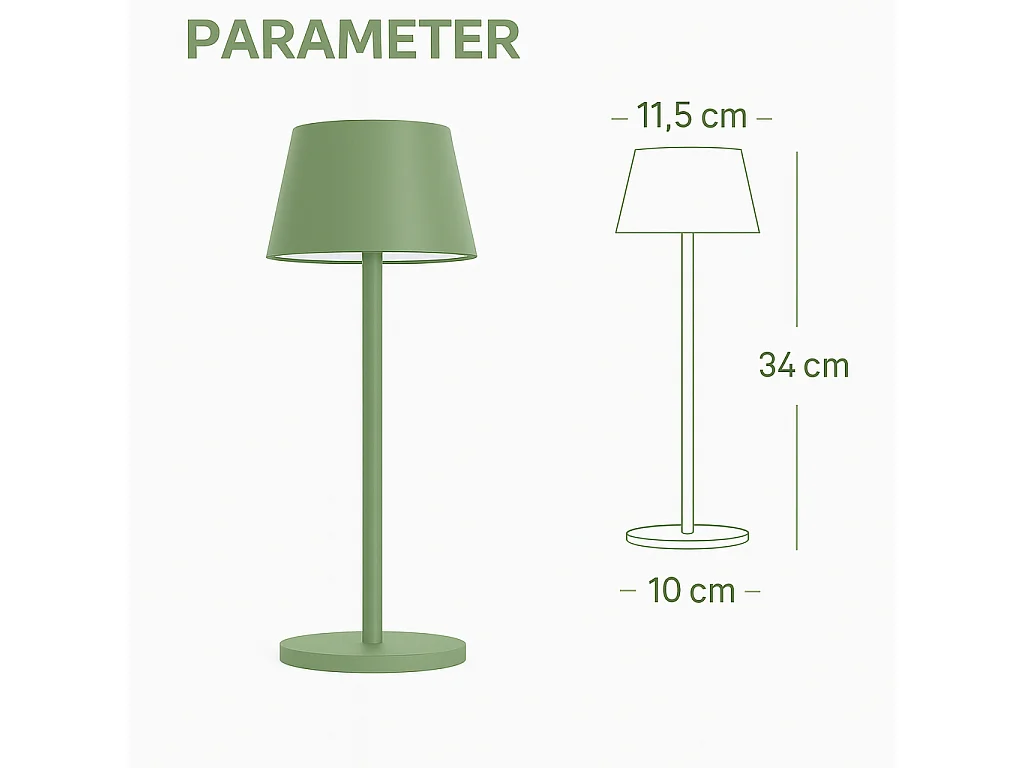 OMNIEXA Tafellamp Groen Yago