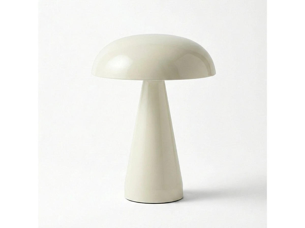 OMNIEXA Tafellamp - Amandelkleur - Dimbaar & Draadloos - 3 Lichtstanden - LED Designlamp met TouchControl