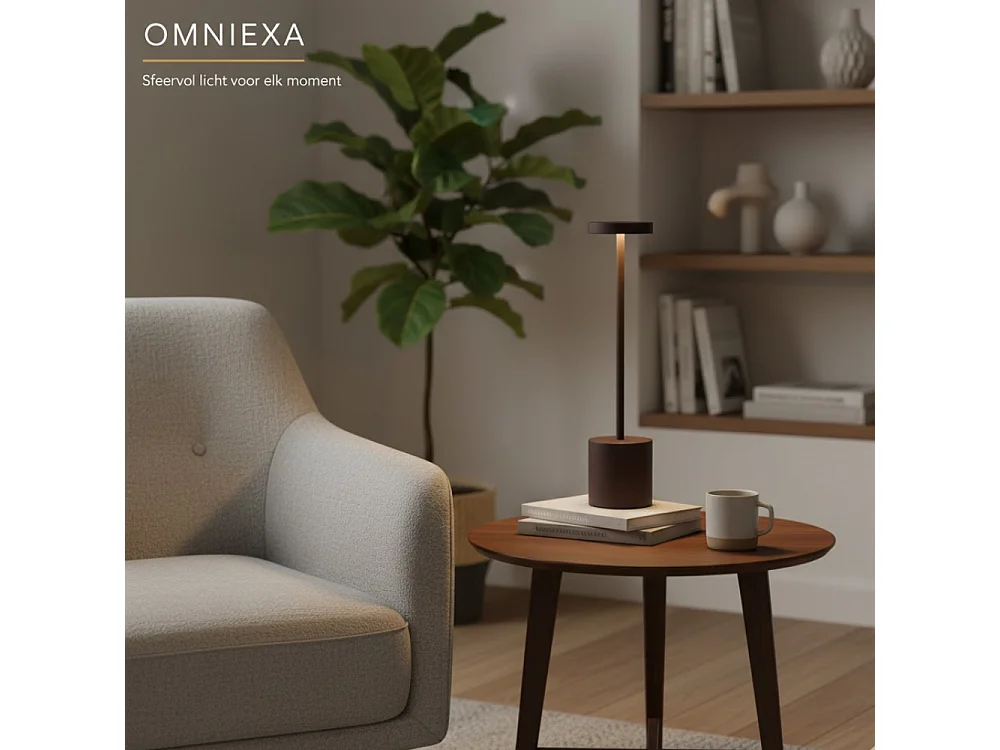 OMNIEXA Tafellamp Bruin Zenón