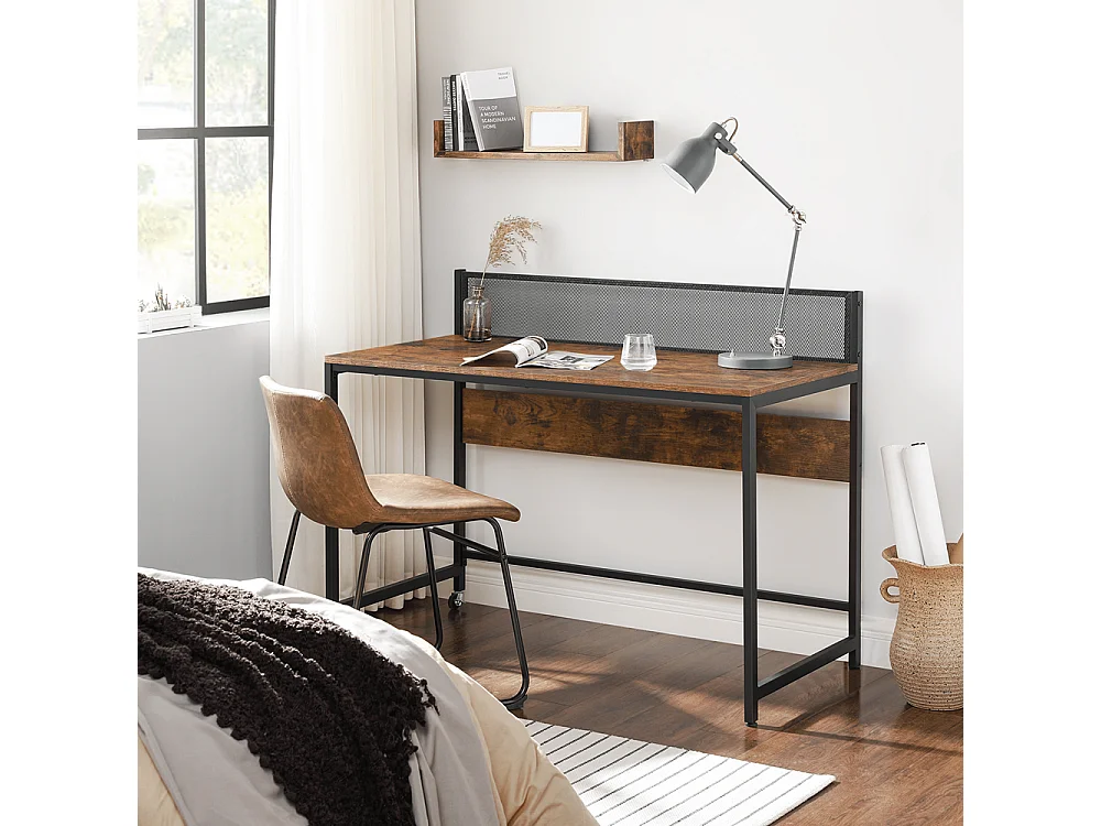MAZAZU bureau Lazuriel - marron/noir - 60x120x94 cm