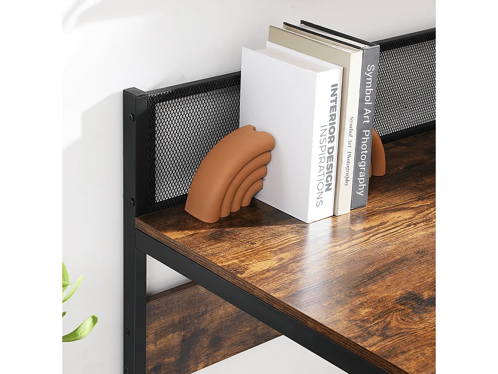 MAZAZU bureau Lazuriel - marron/noir - 60x120x94 cm