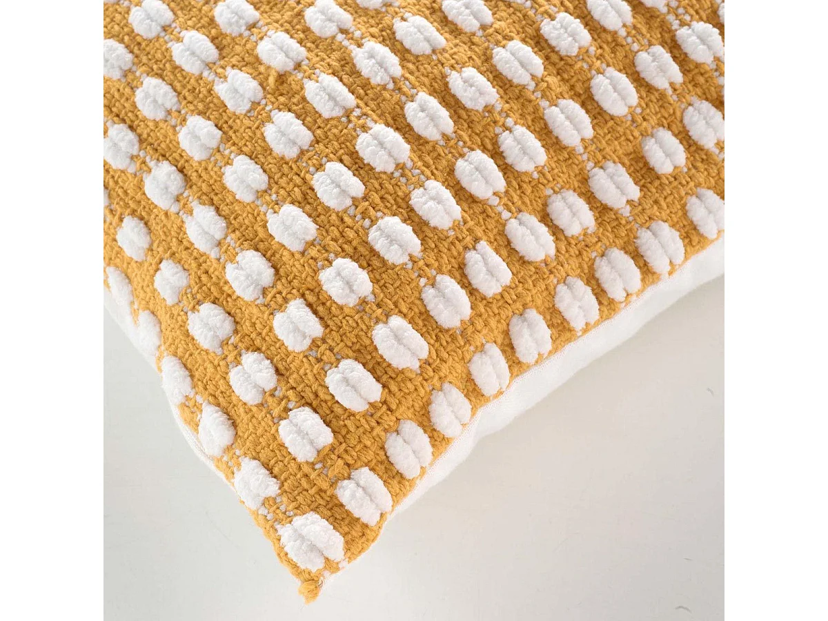Housse de Coussin Déco "Greta" 40x40cm Ocre
