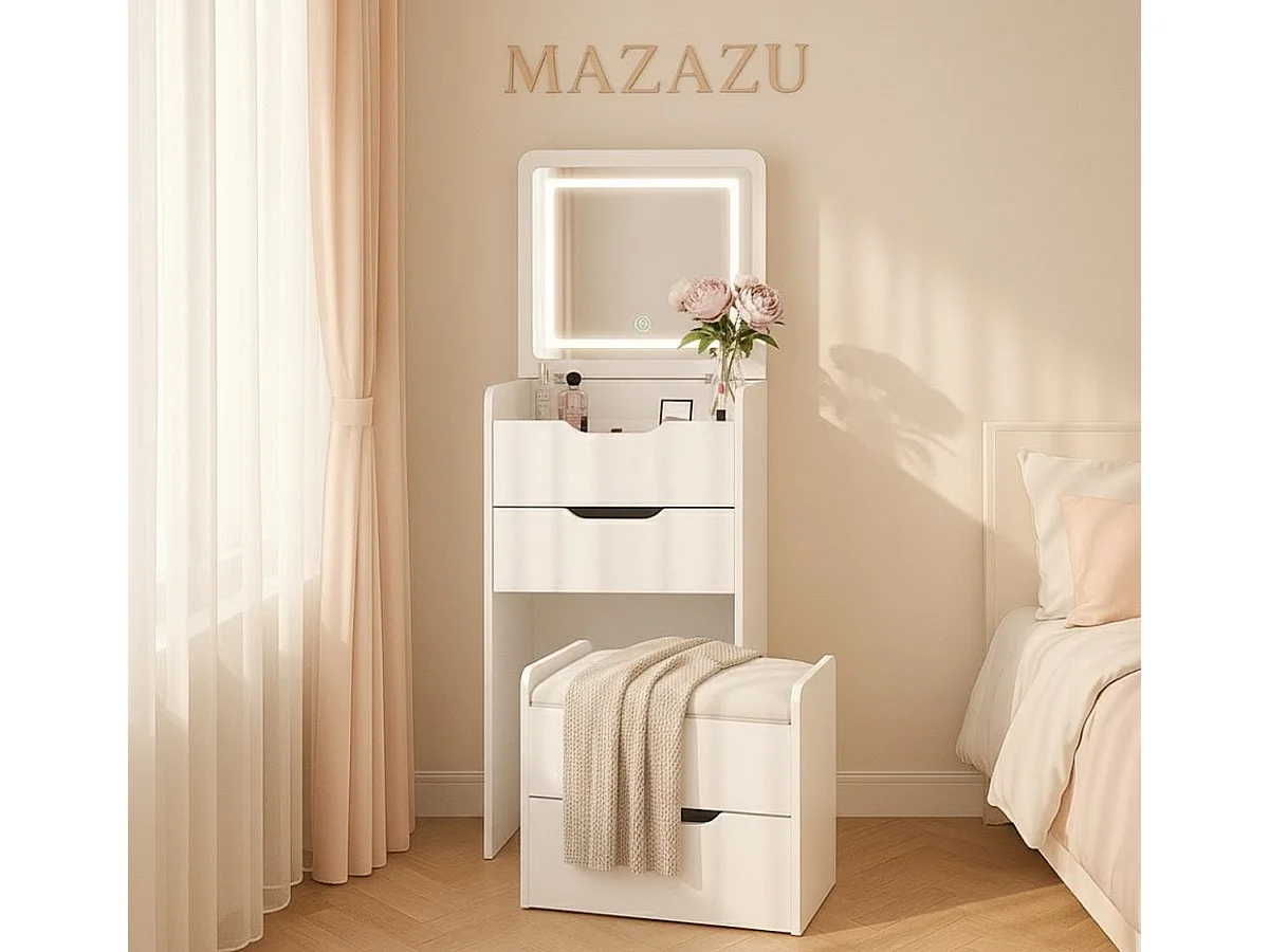 MAZAZU LED Kaptafel Wit Auralyn