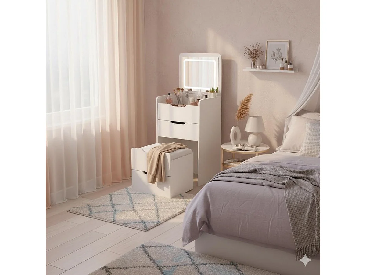 MAZAZU LED Kaptafel Wit Auralyn