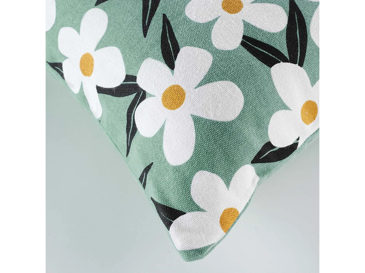 Housse de Coussin Imprimé "Darcy" 40x40cm Sauge