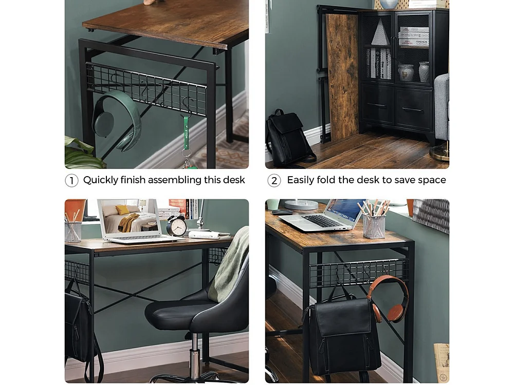 MAZAZU Table d'ordinateur industrielle Lyrielle