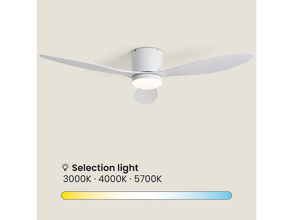 Pulse - Ventilateur de plafond silencieux LED intérieur/extérieur - Blanc