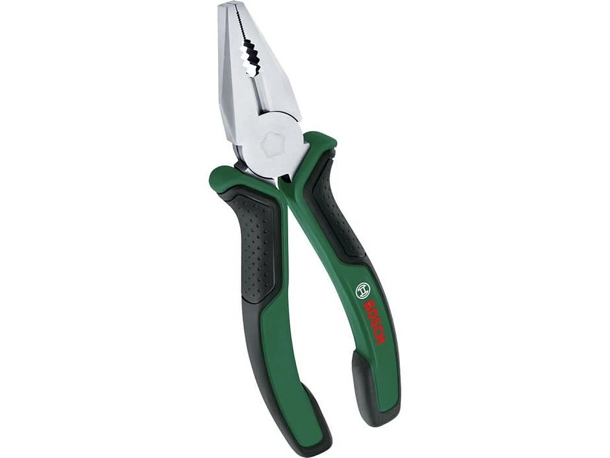 Pince universelle Bosch Universal en acier dur, poignées soft-grip ergonomiques, finition chrome-nickel vert/noir