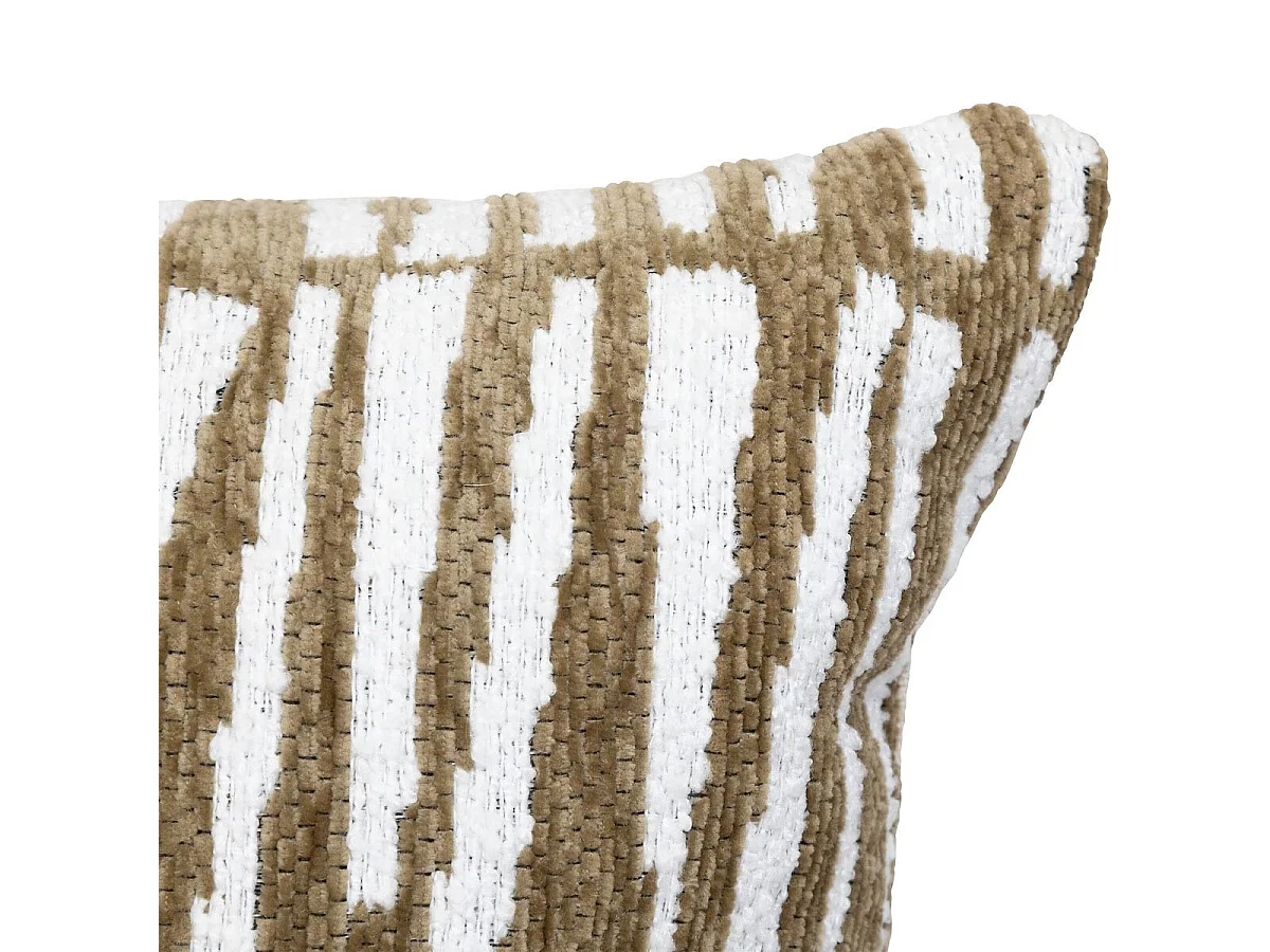 Housse de Coussin Chenille "Jeni" 40x40cm Kaki