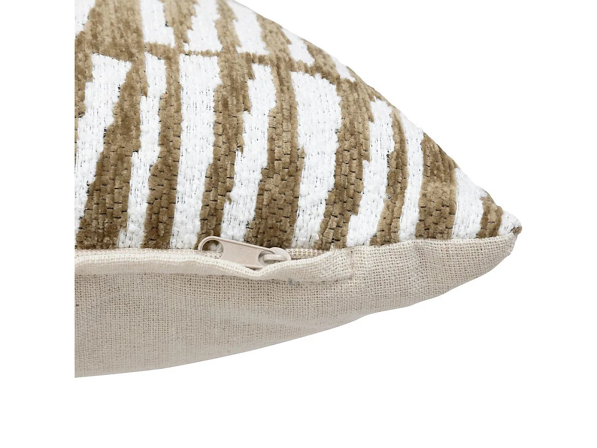 Housse de Coussin Chenille "Jeni" 40x40cm Kaki
