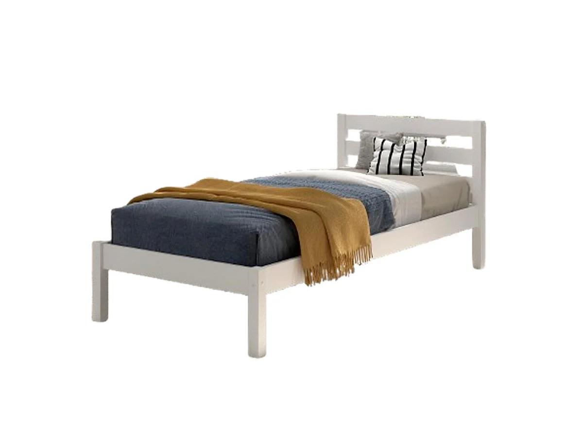 Lit Enfant Scandinave "Pino" 90x200cm Blanc