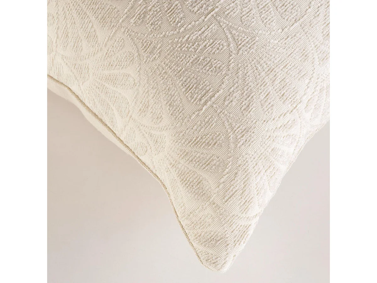 Housse de Coussin Jacquard "Echo" 40x40cm Naturel