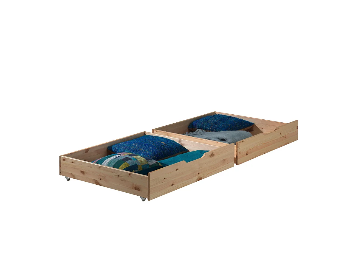 Lit Enfant Avec Tiroir "Pino" 90x200cm Naturel