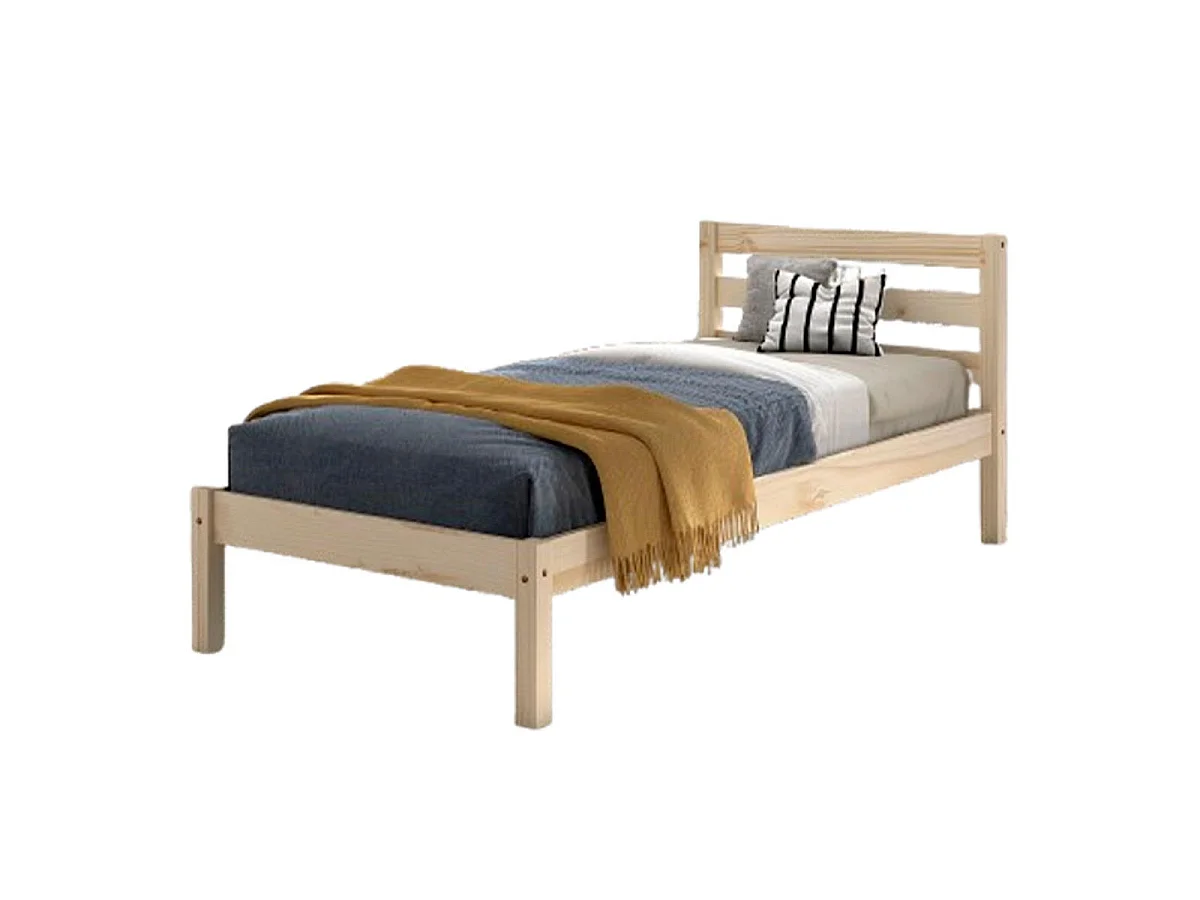 Lit Enfant Scandinave "Pino" 90x200cm Naturel