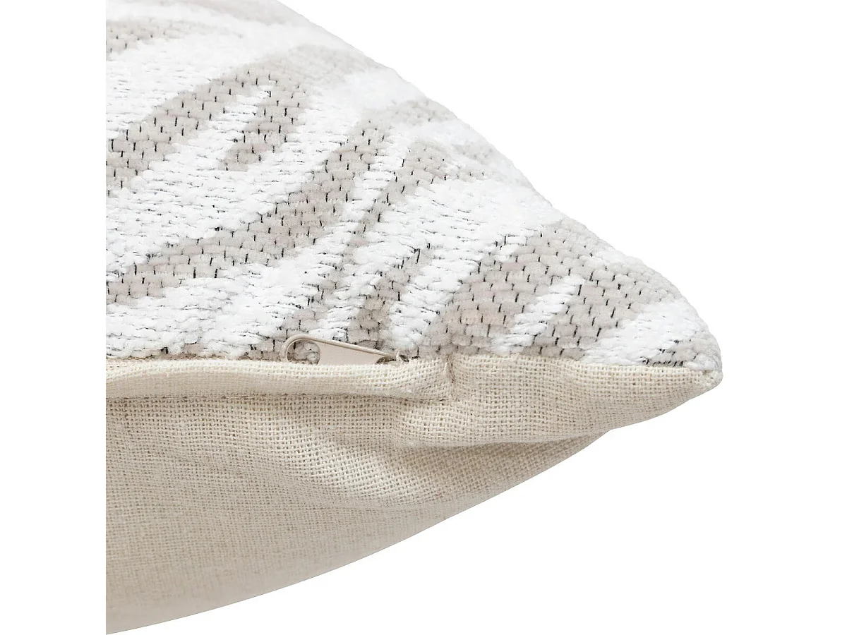 Housse de Coussin Chenille "Jeni" 40x40cm Beige Lin