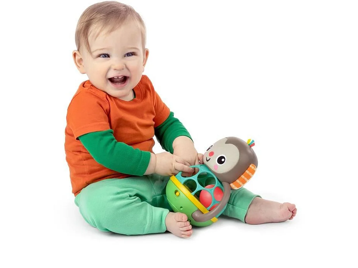 Bright Starts Grab & Giggle Mono Sonajero Musical para Bebés de 6+ Meses