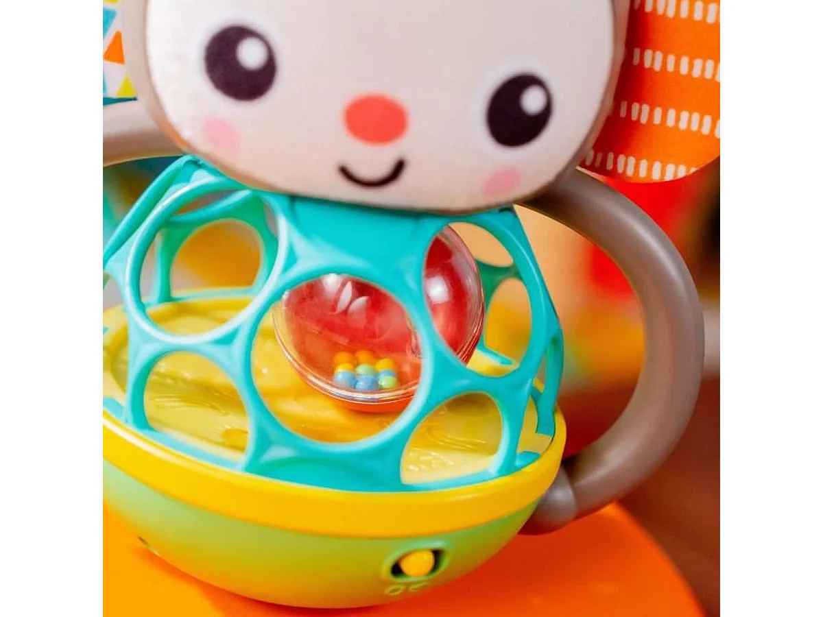 Bright Starts Grab & Giggle Mono Sonajero Musical para Bebés de 6+ Meses