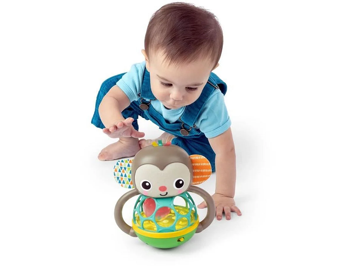 Bright Starts Grab & Giggle Mono Sonajero Musical para Bebés de 6+ Meses