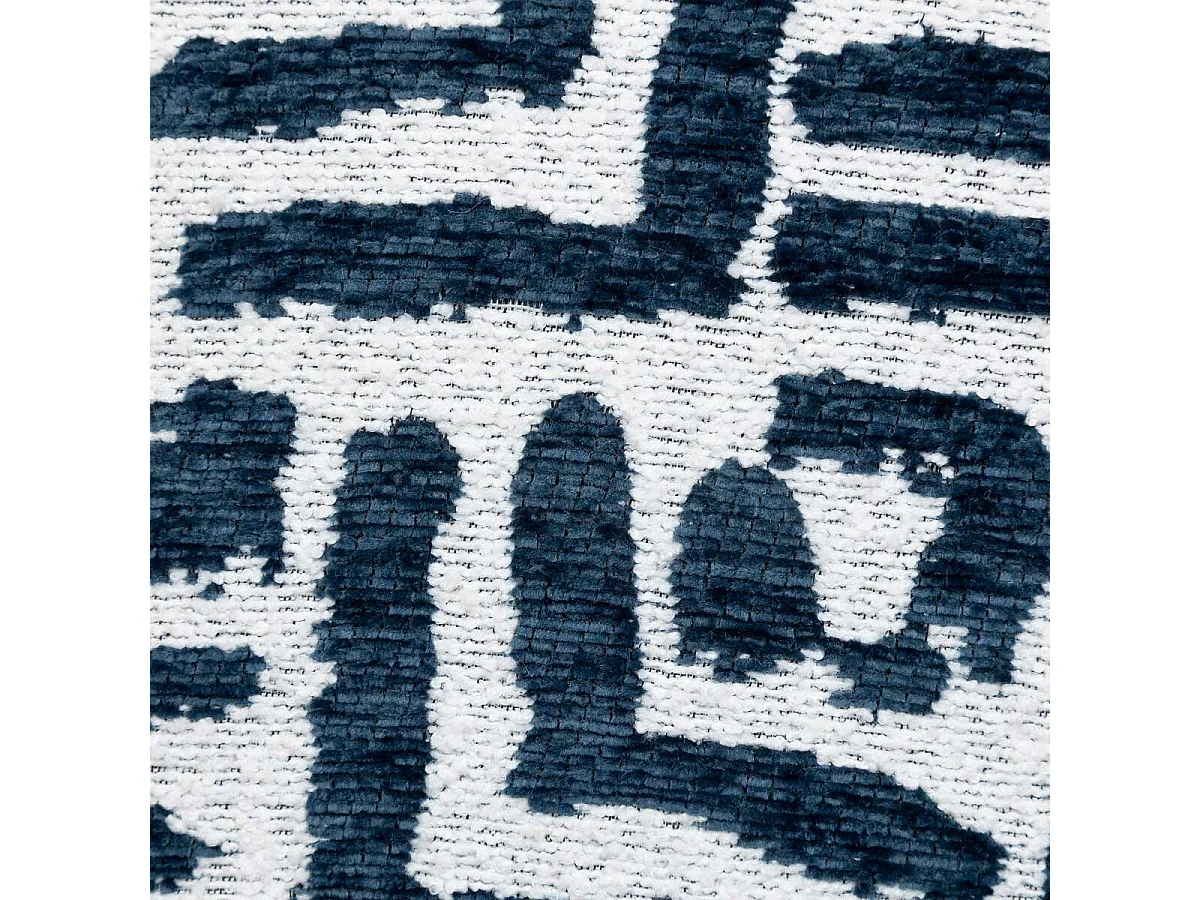 Housse de Coussin Chenille "Jeni" 40x40cm Bleu Égéen