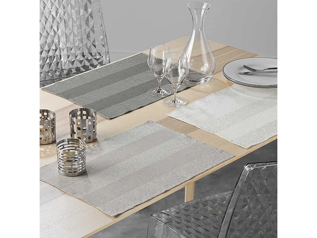 Lot de 2 Sets de Table "Eldora" 33x48cm Taupe