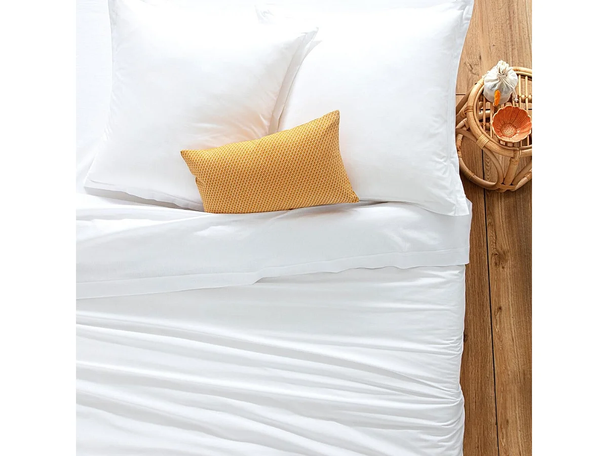 Drap Housse en Microfibre "Priscia" 160x200cm Blanc