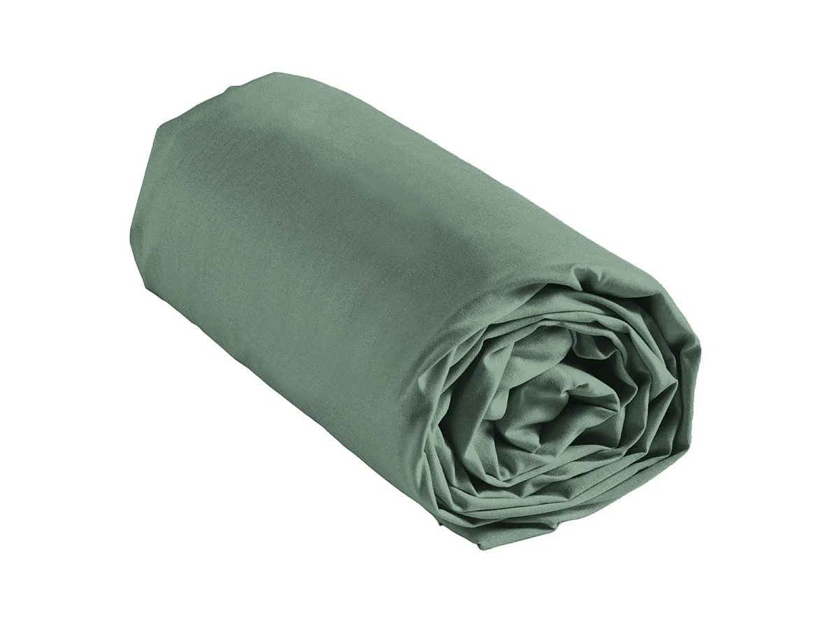 Drap Housse Uni "Linella" 160x200cm Sauge