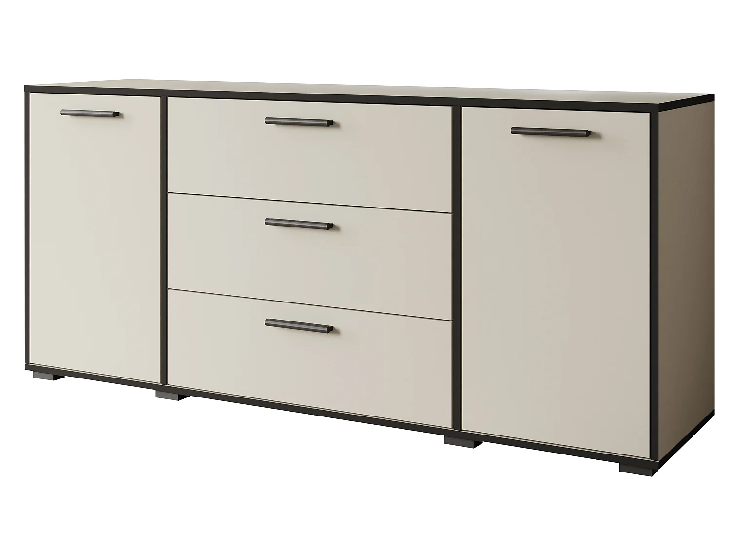 Dressoir TOGA 150 cm, kasjmier met zwarte randen