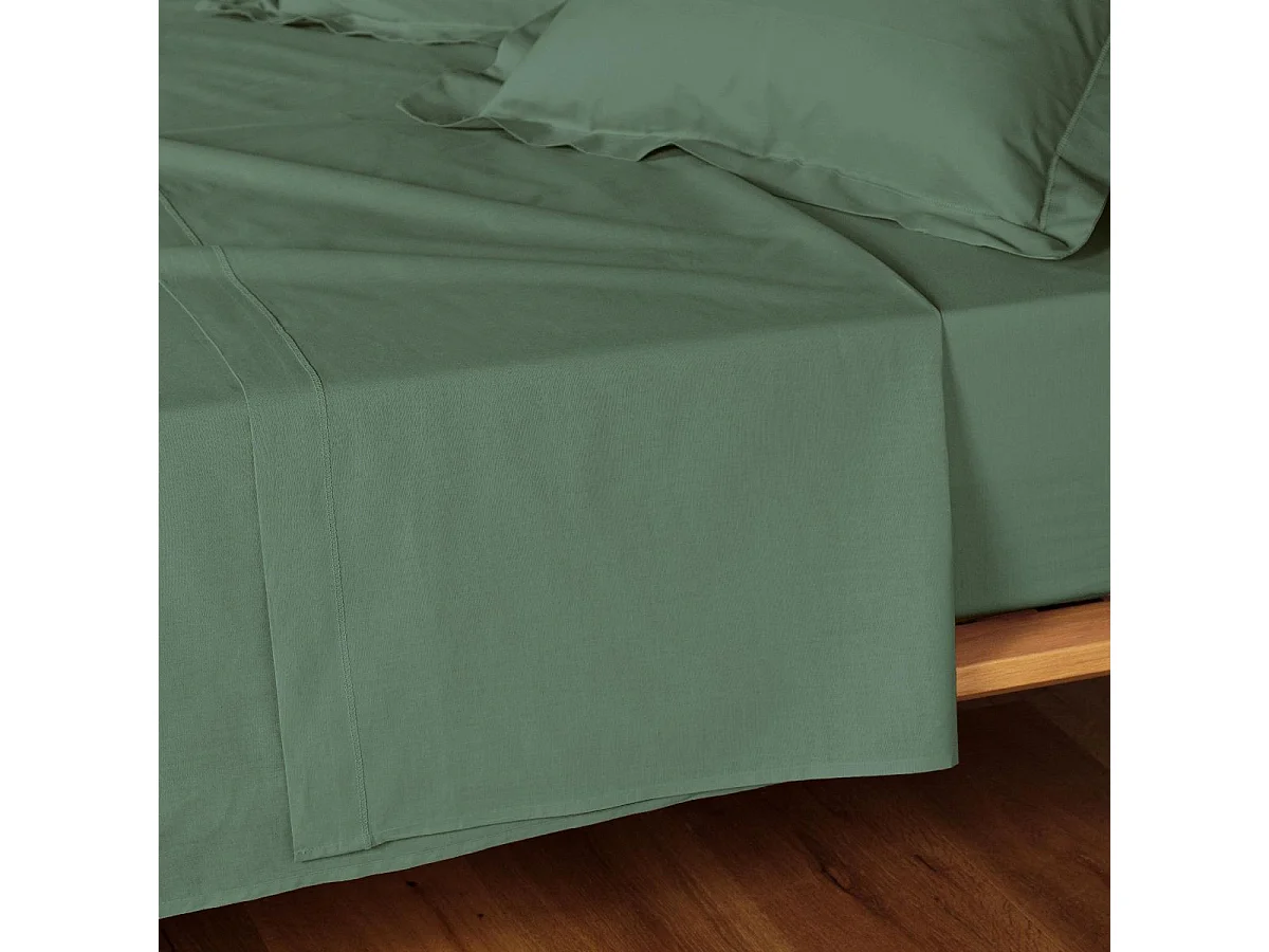 Drap Plat "Lina" 180x290cm Vert Cèdre