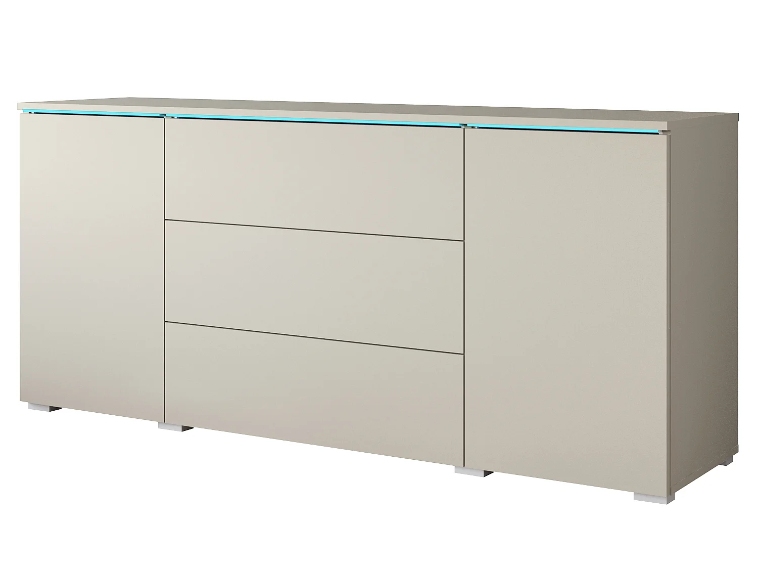Commode MINIO go for it VEVE 150 cm avec éclairage LED, Beige cachemire