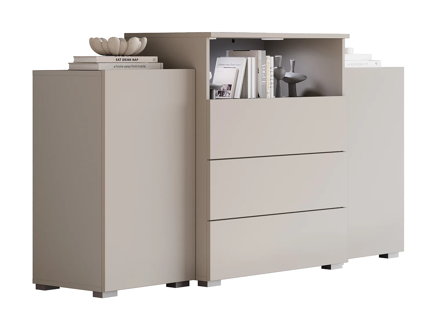 Commode KORFU 150 cm couleur beige cachemire