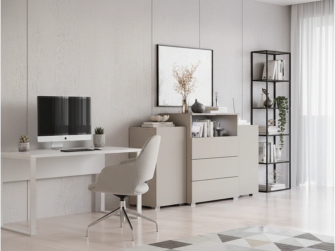 Commode KORFU 150 cm couleur beige cachemire