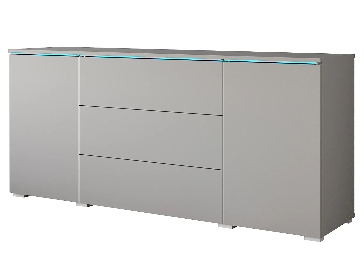 Commode MINIO go for it VEVE 150 cm avec éclairage LED, Gris Pallad