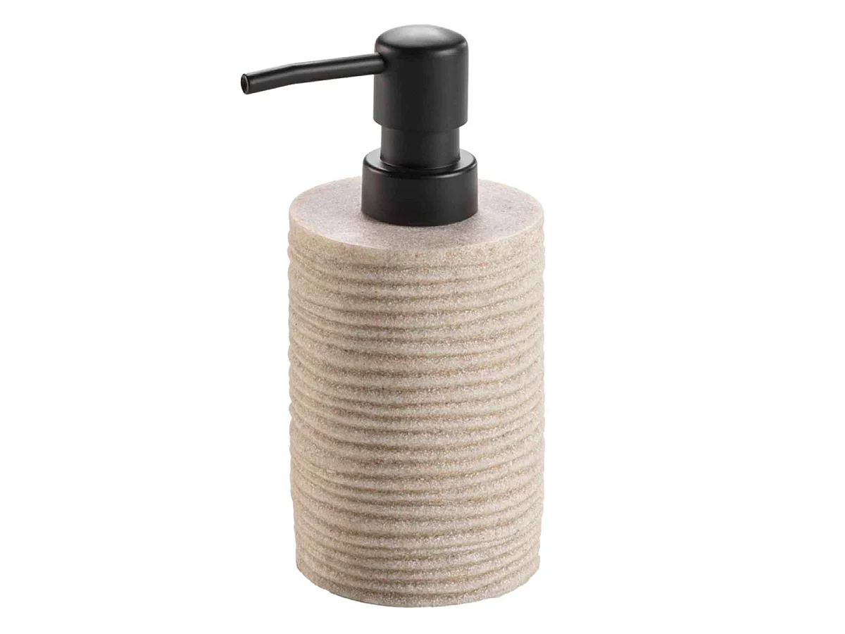 Distributeur de Savon Effet Strié "Siloa" 12cm Sable