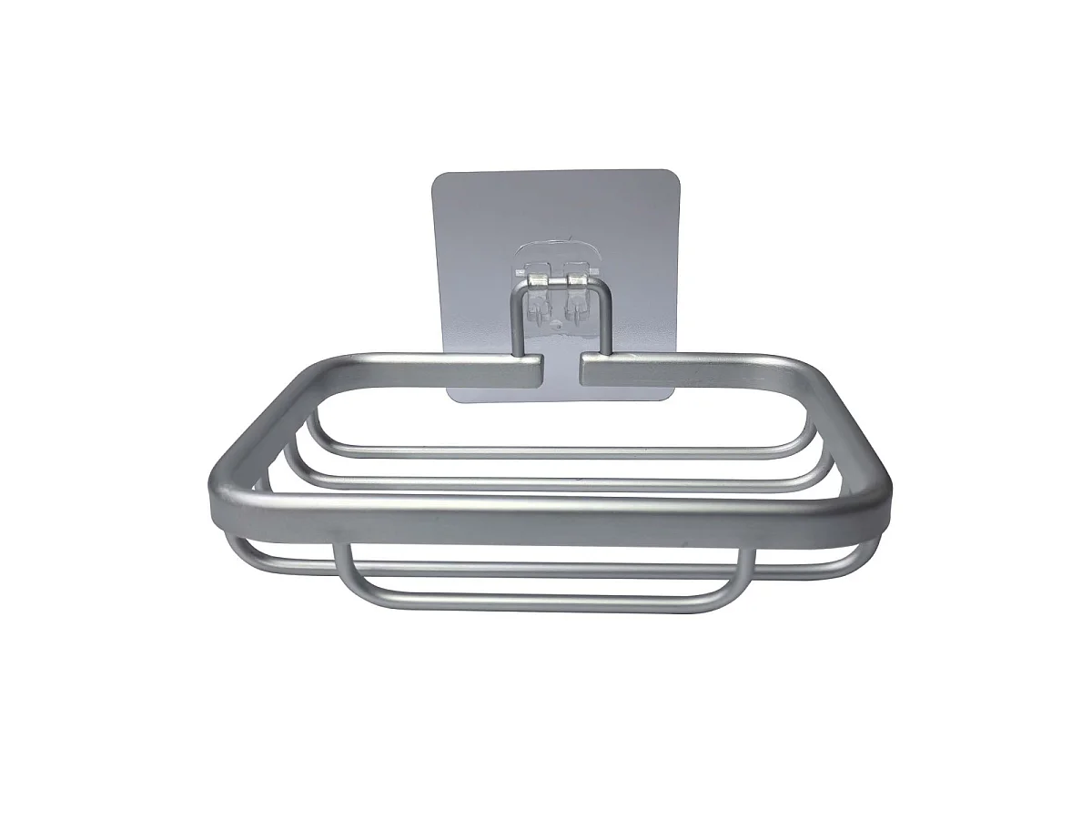 Porte Savon Mural Adhésif "Filaire" 14cm Chrome