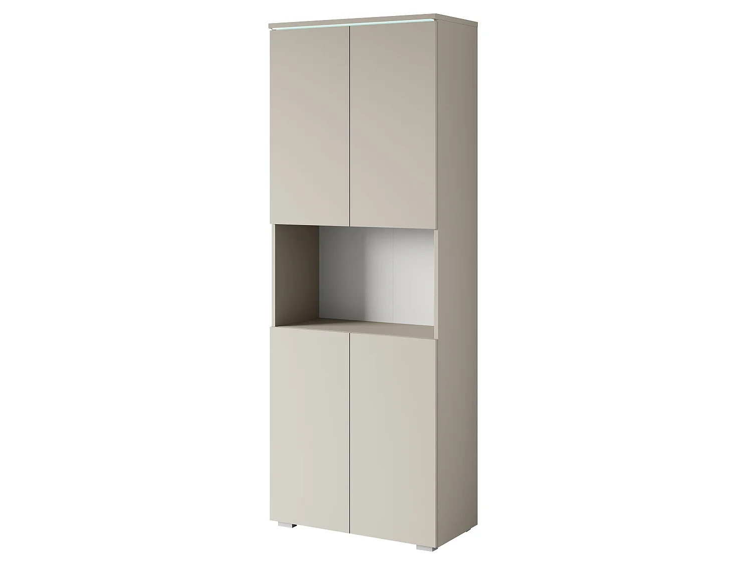Aktenschrank MINIO go for it VEVE OFFICE 70 mit LED-Beleuchtung, Kaschmirbeige, 1 Stück.