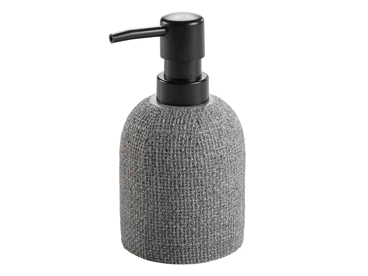 Distributeur de Savon Effet Tissé "Spa" 15cm Gris