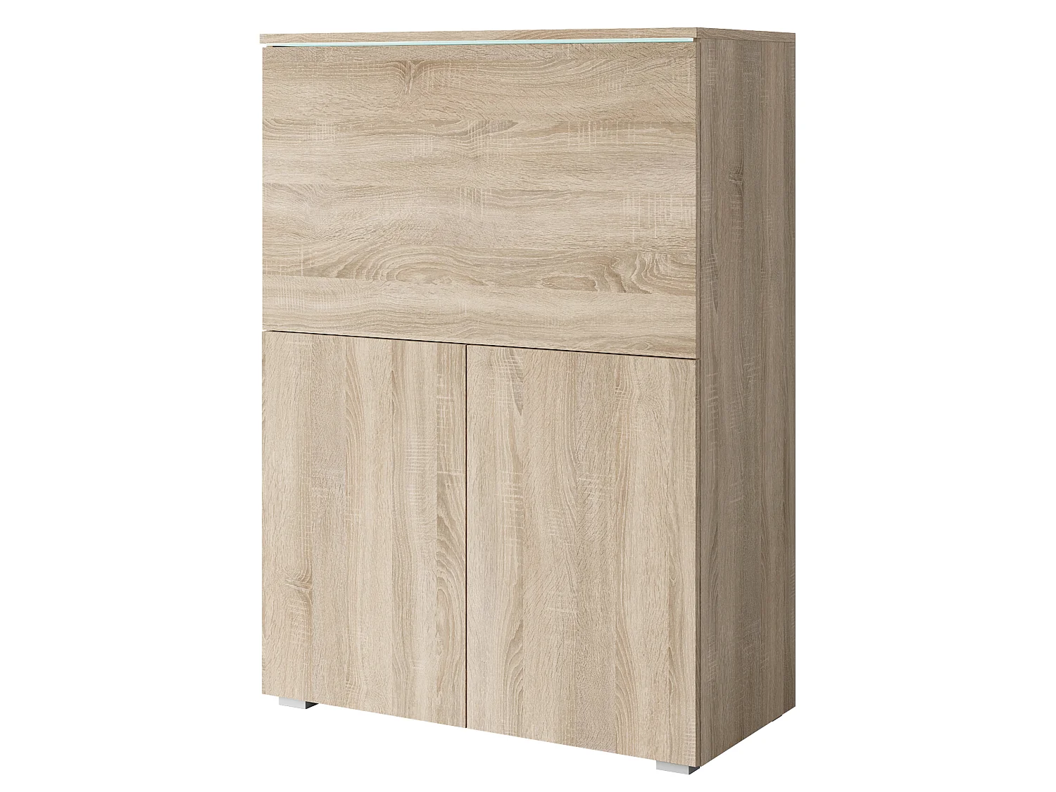 Meuble avec fonction bureau MINIO Go For It VEVE OFFICE 90 avec éclairage LED, chêne Sonoma, 1 pièce